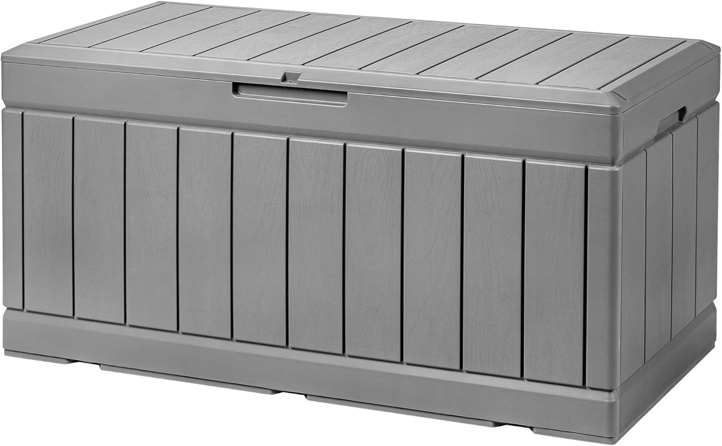 Devoko 100 Gallon Waterproof Large Resin Deck Box Outdoor Storage Box Indoor Lockable Storage Container with Cushion for Patio Furniture Garden Pool Cushions (Black)