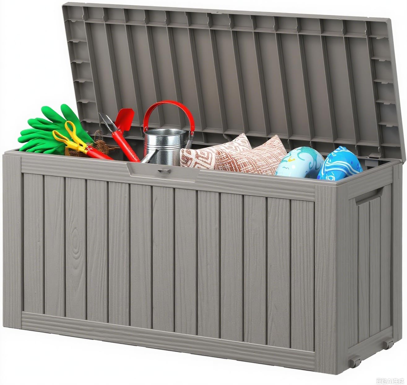 Outdoor Storage Box, Resin Deck Boxes Outdoor Waterproof For Patio Furniture, Garden Tools, Pool Supplies, Durable And UV Resistant, Lockable (31 Gallon, Black)